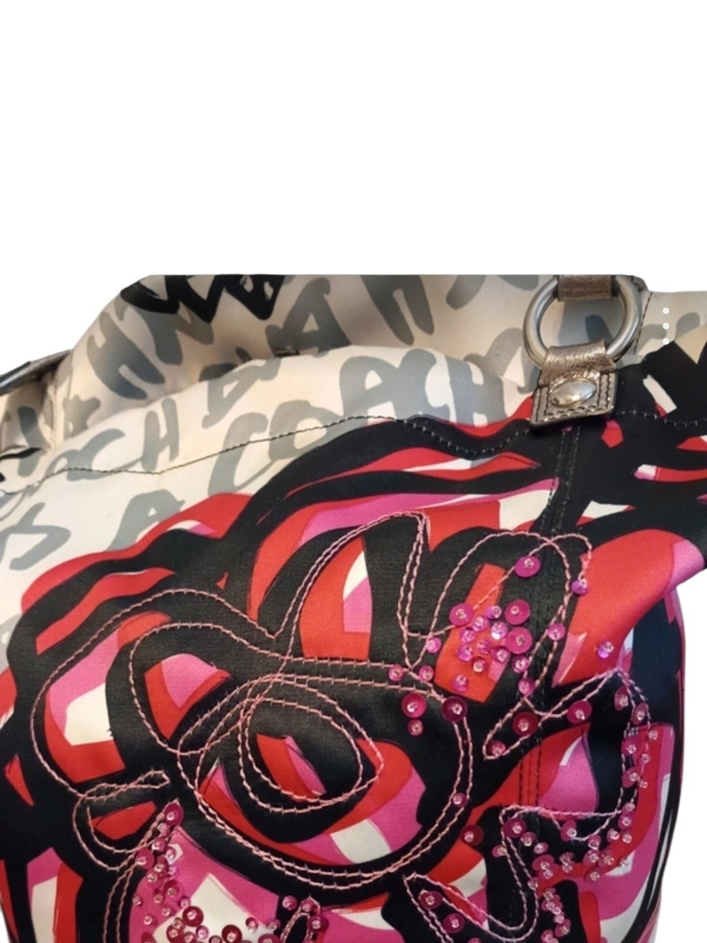 Coach Poppy Rare 2010 Graffiti Bella Glam XL Tote with Hang Tags and Wristlet - Picture 2 of 16